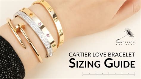 cartier love bracelet specifications|cartier size chart printable.